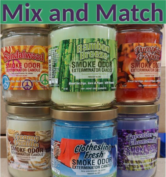 Any 6 Smoke Odor Exterminator Candles with Flat Rate $15 Shipping